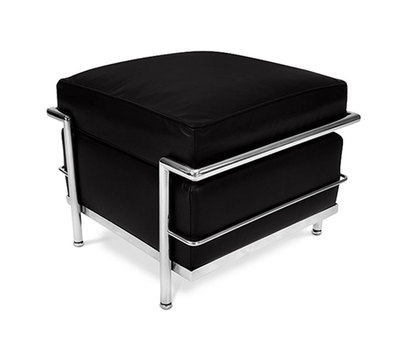Repose-pied (pouf) Squar - Simili Noir
