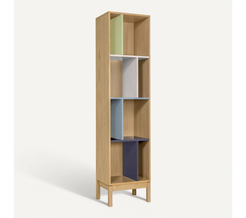 Bibliothéque Avec Des Colonnes De Couleur De Scandinave Multicolore