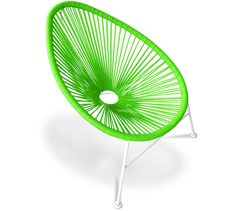 Fauteuil Acapulco - Piétement Blanc Vert Clair