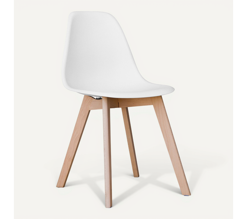 Chaise à Manger Design Scandinave Brielle Blanc