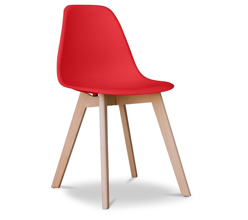 Chaise à Manger Design Scandinave Brielle  Rouge