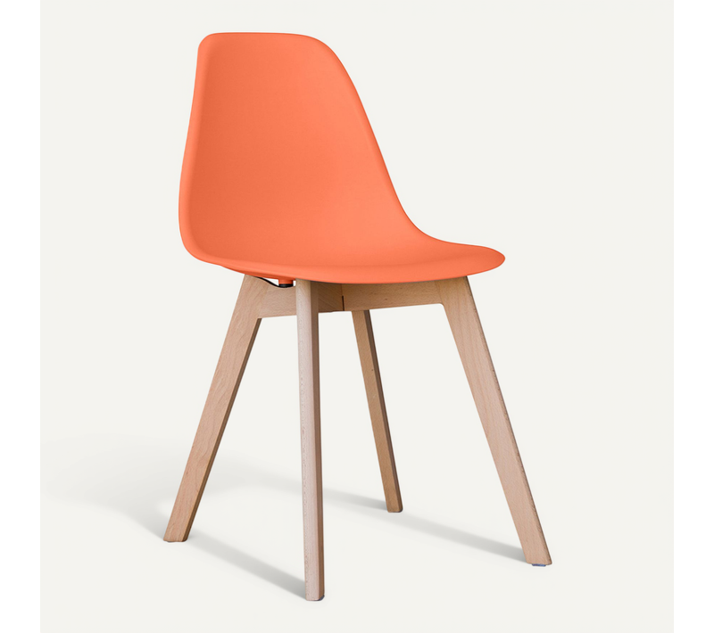 Chaise À Manger Design Scandinave Brielle Orange