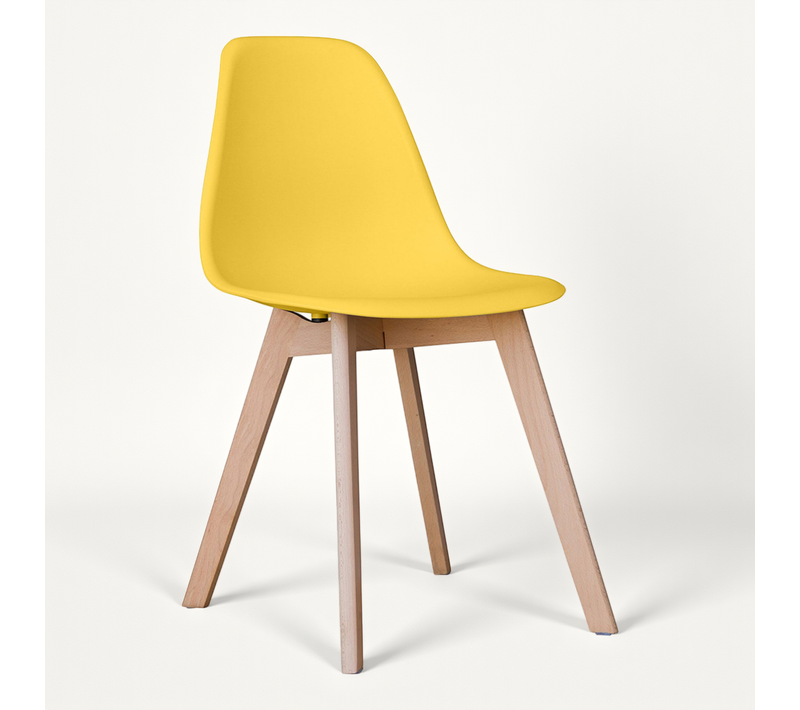Chaise À Manger Design Scandinave Brielle Jaune