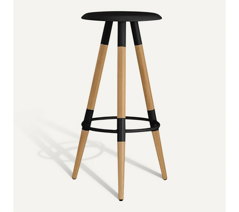 Tabouret De Style Scandinave - Métal Noir