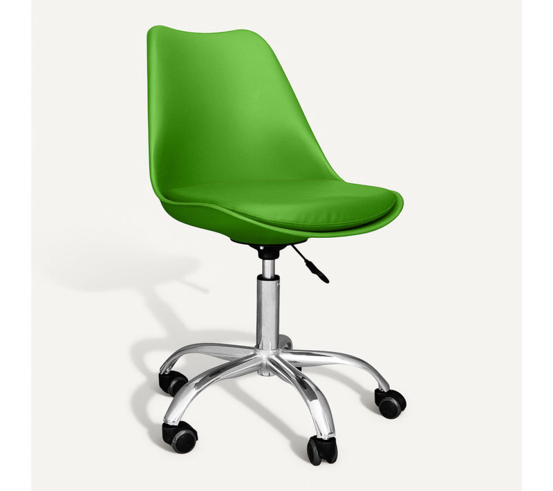 Chaise De Bureau À Roulettes – Pivotante Et Réglable - Bamba Vert