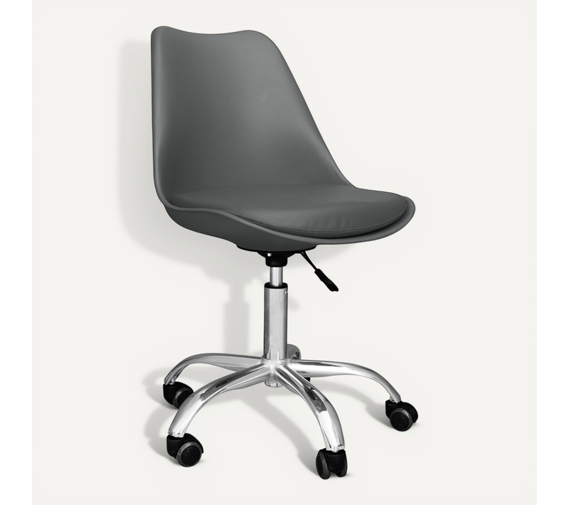 Chaise De Bureau À Roulettes – Pivotante Et Réglable - Bamba Gris Foncé