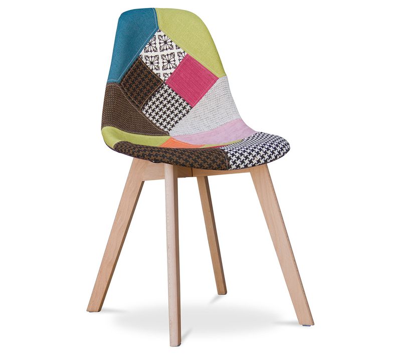 Premium Chaise Design Brielle- Patchwork Fiona Multicolore