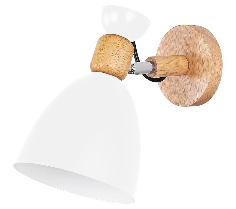 Applique Murale Jors De Style Scandinave - Métal Et Bois Blanc