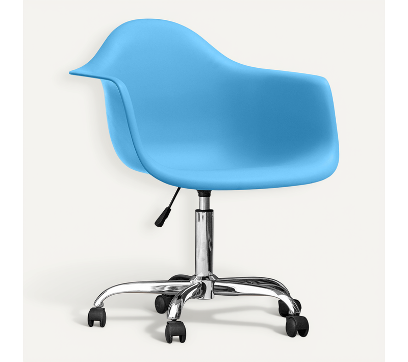 Chaise De Bureau Avec Accoudoirs - Chaise De Bureau À Roulettes - Emery Bleu