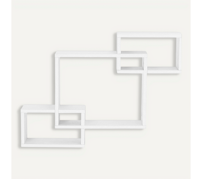 étagère Murale En Bois - Design De Boîtes - Dagoa Blanc