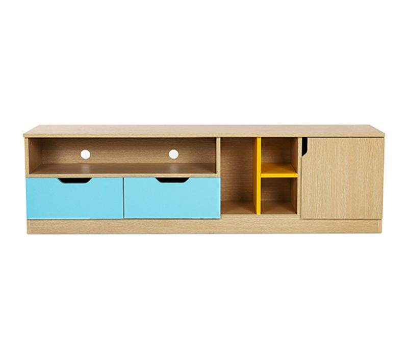 Meuble TV En Bois - Design Scandinave - Yumi Multicolore