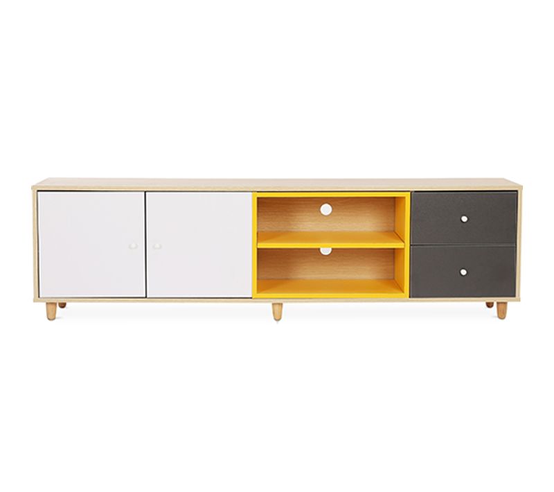 Meuble TV En Bois - Design Scandinave -  Eniva Multicolore