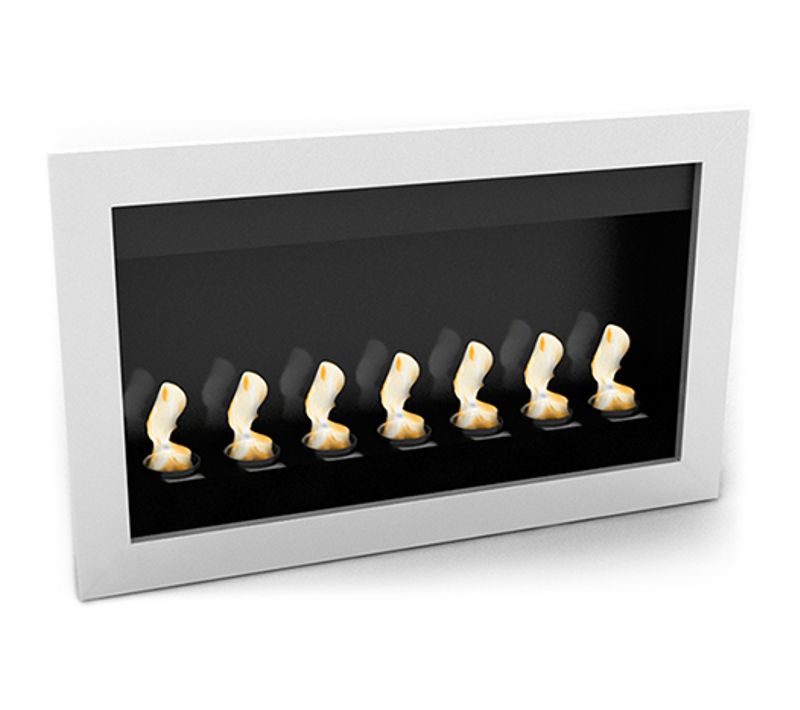 Cheminée Bio Éthanol Murale Contemporaine Blanche - Vpf-fd50-white Blanc