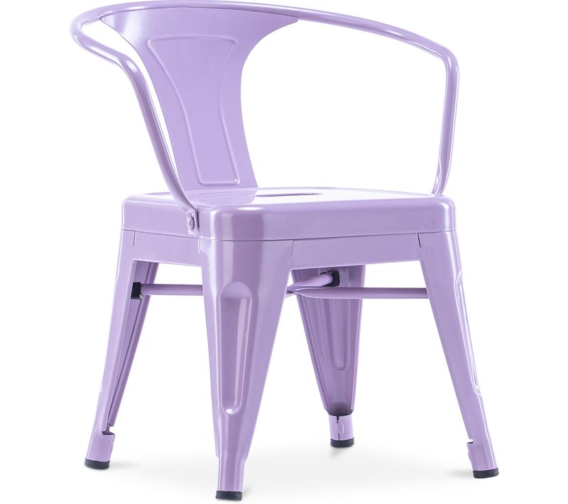Chaise Pour Enfant Bistrot Metalix – Avec Accoudoirs - Métal Violet
