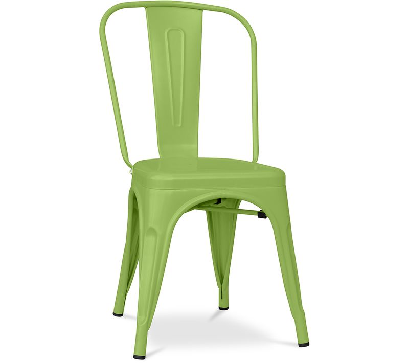 Chaise Bistrot Metalix - Nouvelle édition - Métal Mat Vert Clair