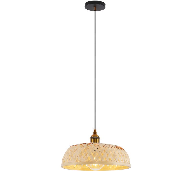 Lampe Suspendue De Style Boho Bali En Bambou Bois Naturel