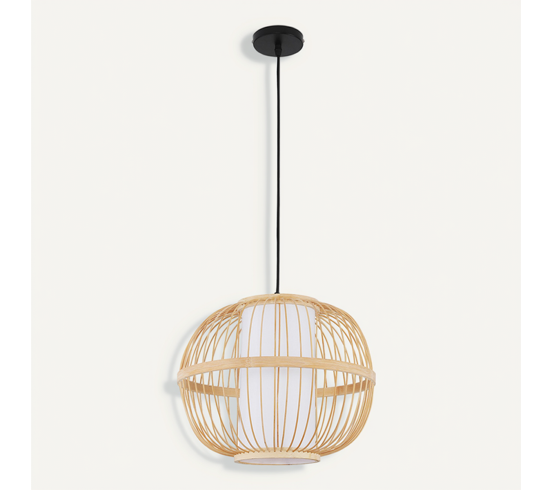 Lampe De Plafond Design Design Boho Bali En Bambou Bois Naturel