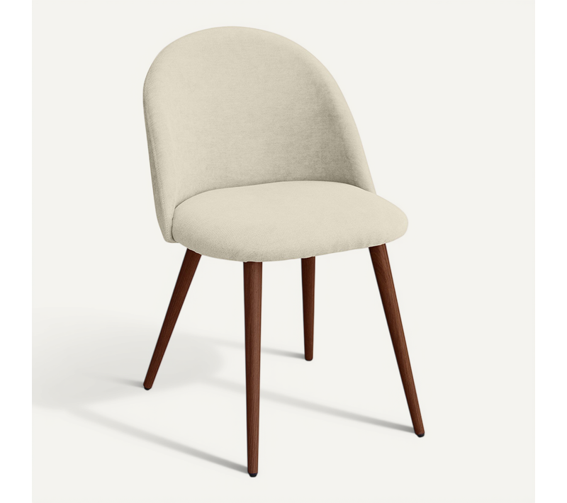 Chaise De Salle À Manger - Tapissée En Tissu - Scandinave - Bennett Beige