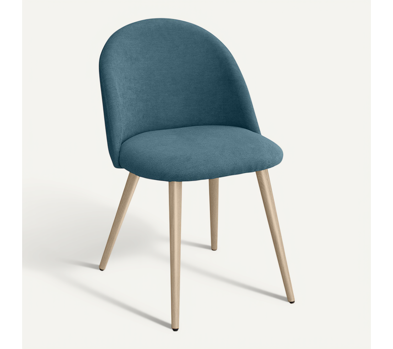 Chaise De Salle À Manger - Tapissée En Tissu - Scandinave - Bennett Turquoise