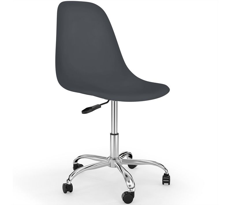 Chaise De Bureau Pivotante à Roulettes - Brielle Gris Foncé