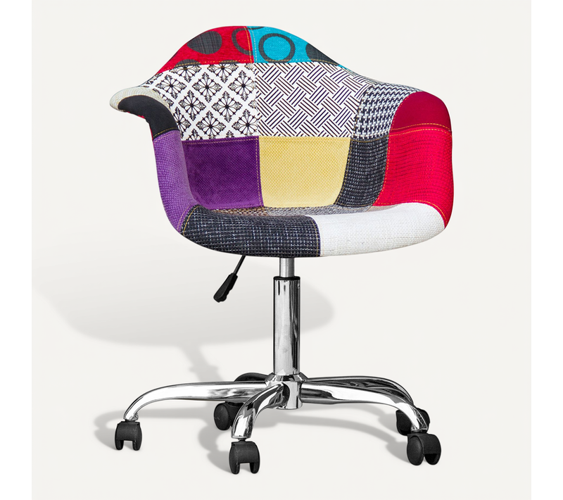 Chaise De Bureau Emery - Patchwork Ray Multicolore