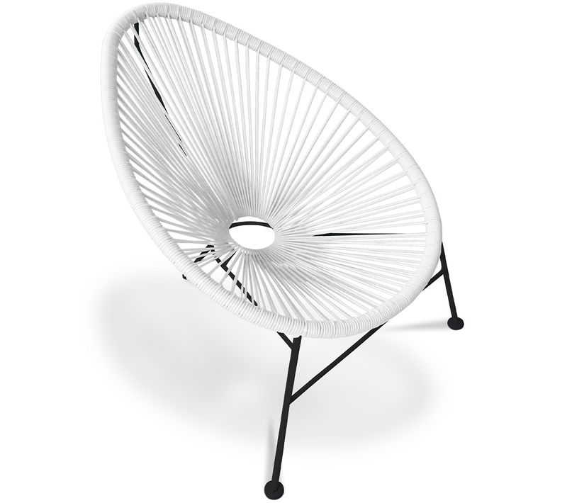 Fauteuil Acapulco - Piétement Noir Blanc