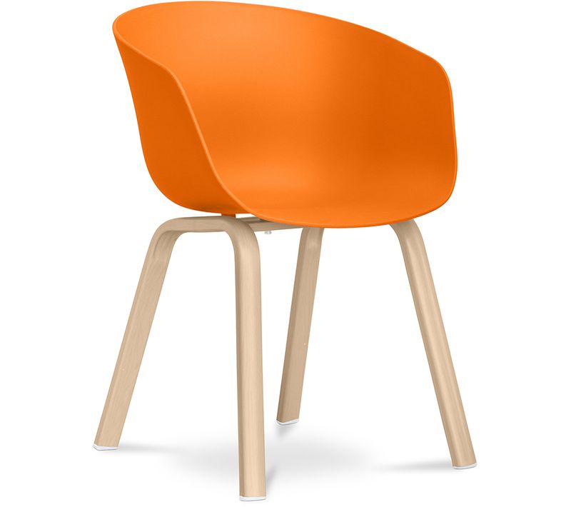Chaise Maisie Design Scandinave - Mat Orange