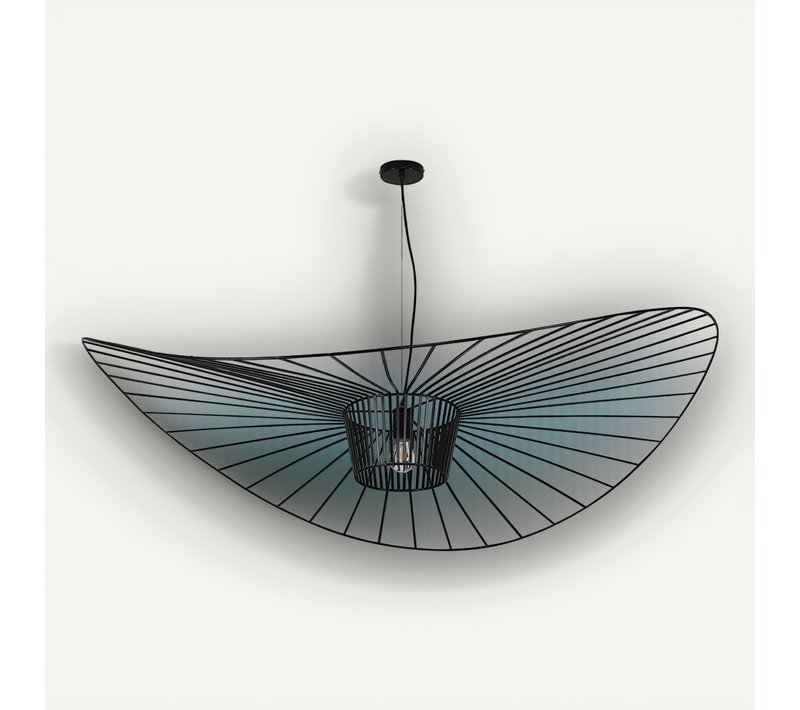Lampe À Suspension Vertice - Métal - 140cm Noir