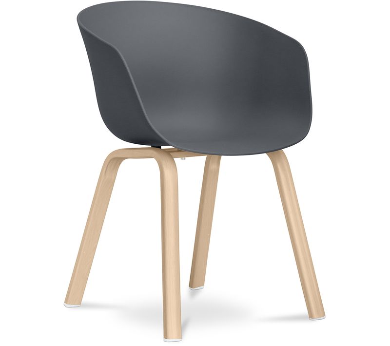 Chaise Maisie Design Scandinave - Mat Gris Foncé