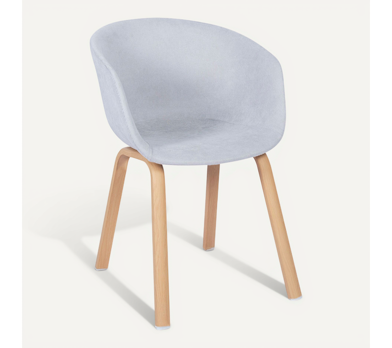 Chaise De Salle à Manger Design Avec Accoudoirs Gris Clair