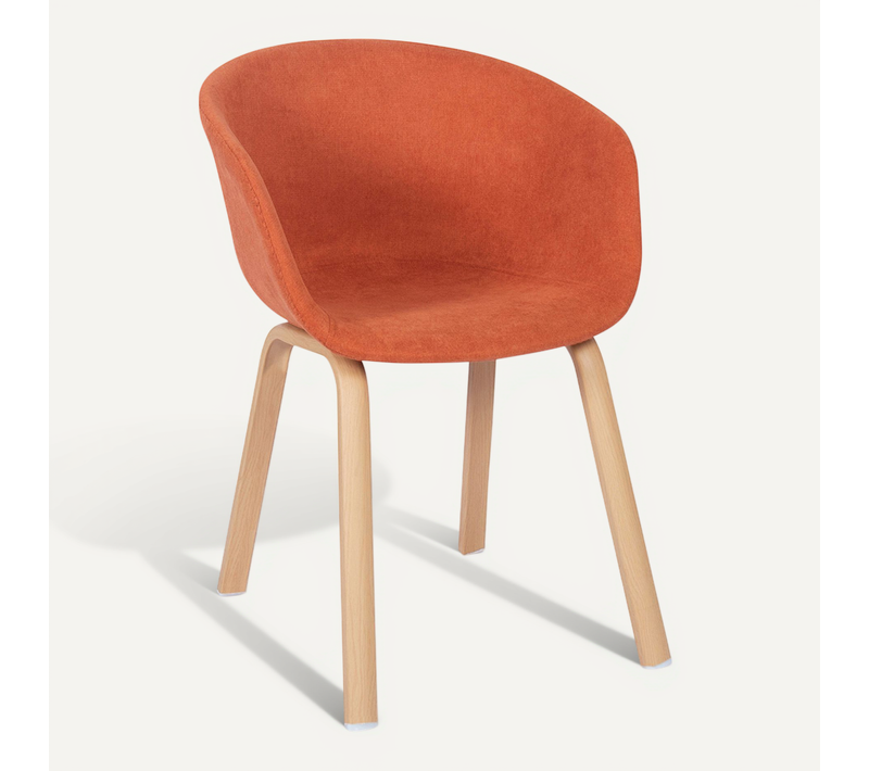 Chaise De Salle à Manger Design Avec Accoudoirs Orange