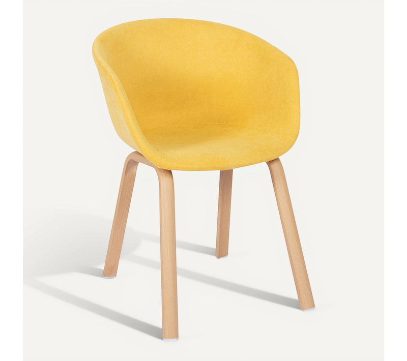 Chaise De Salle à Manger Design Avec Accoudoirs Jaune
