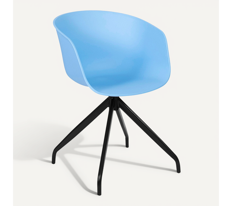 Chaise De Bureau Design Avec Accoudoirs Bleu