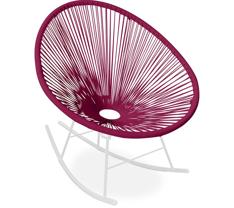 Chaise à Bascule Acapulco - Pieds Blanc - Nouvelle Édition Violet