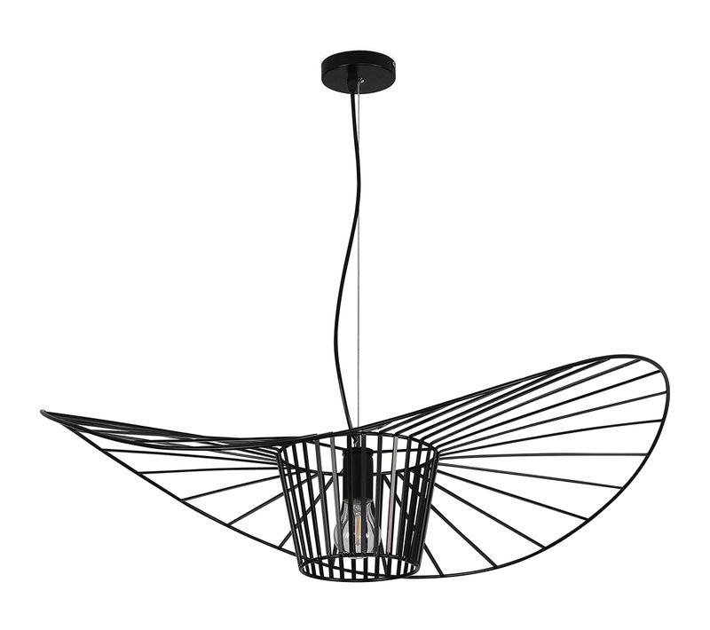 Lampe à Suspension Vertice - Métal - 80cm Noir