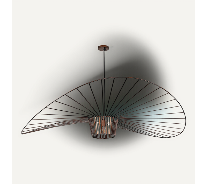 Lampe À Suspension Vertice - Métal - 140cm Marron