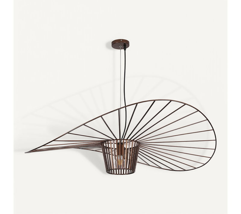 Lampe À Suspension Vertice - Métal - 80cm Marron