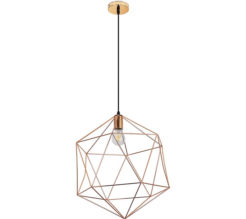 Lampe Suspendue En Fil De Fer De Conception Rétro Doré