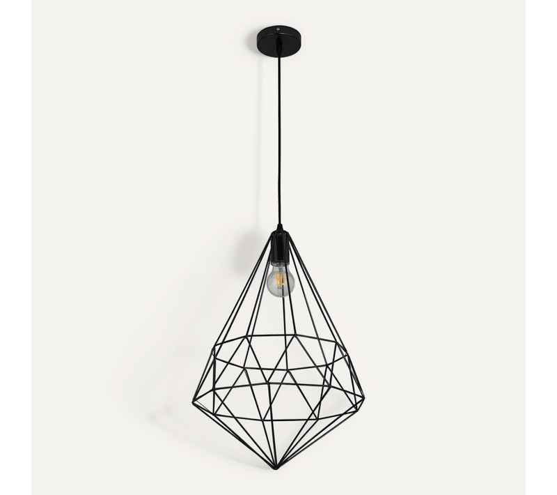 Suspension Rétro Diamant Noir
