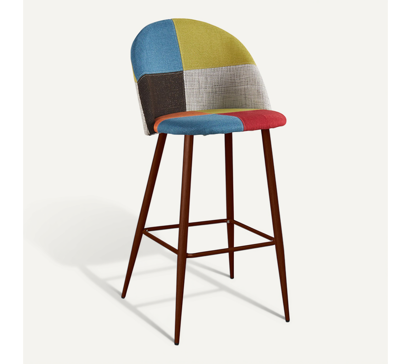 Tabouret Haut Nordique Design Scandinave Fabric - Bennett Fiona Multicolore