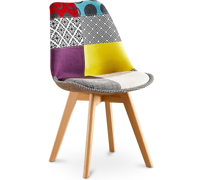 Chaise à Manger Brielle Design Scandi Rétro - Multicolore Premium Nouvelle édition - Patchwork Jay M
