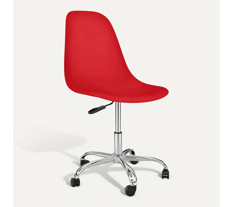 Chaise De Bureau Pivotante à Roulettes - Brielle Rouge