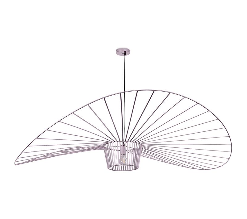 Lampe à Suspension Vertice - Métal - 140cm Rose Doré