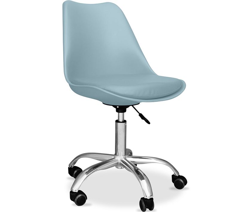 Chaise De Bureau Tulip Pivotante à Roulettes Vert Pastel