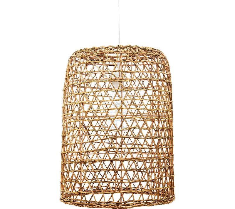 Lampe Suspendue Style Boho Bali En Rotin Naturel - Tais Bois Naturel