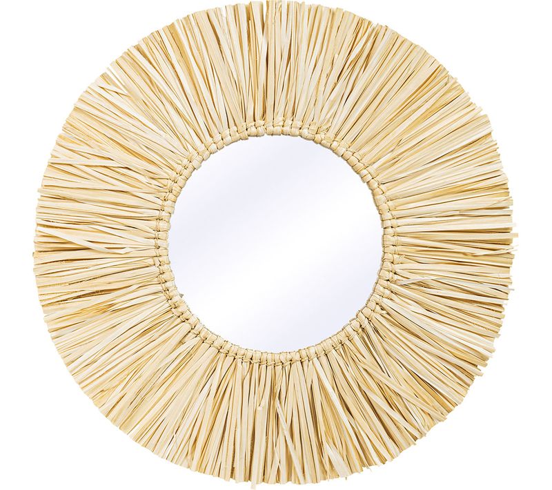 Miroir Mural - Design Rond Boho Bali (60 Cm) - Gaui Bois Naturel