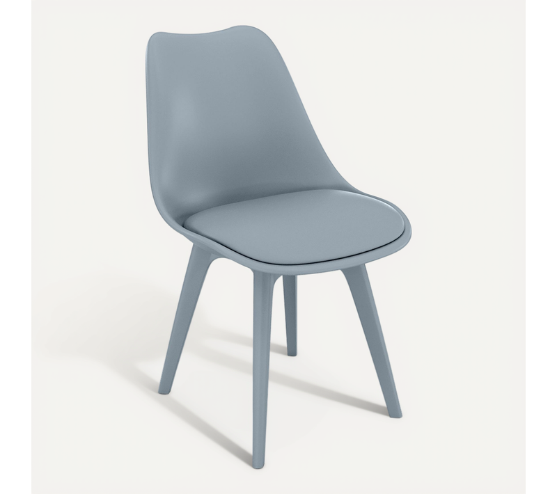 Premium Chaise Brielle Avec Coussin De Scandinave Gris Clair