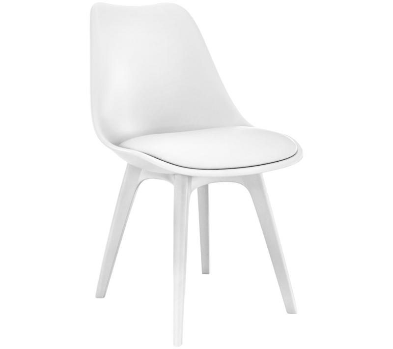 Premium Chaise Brielle Avec Coussin De Scandinave Blanc