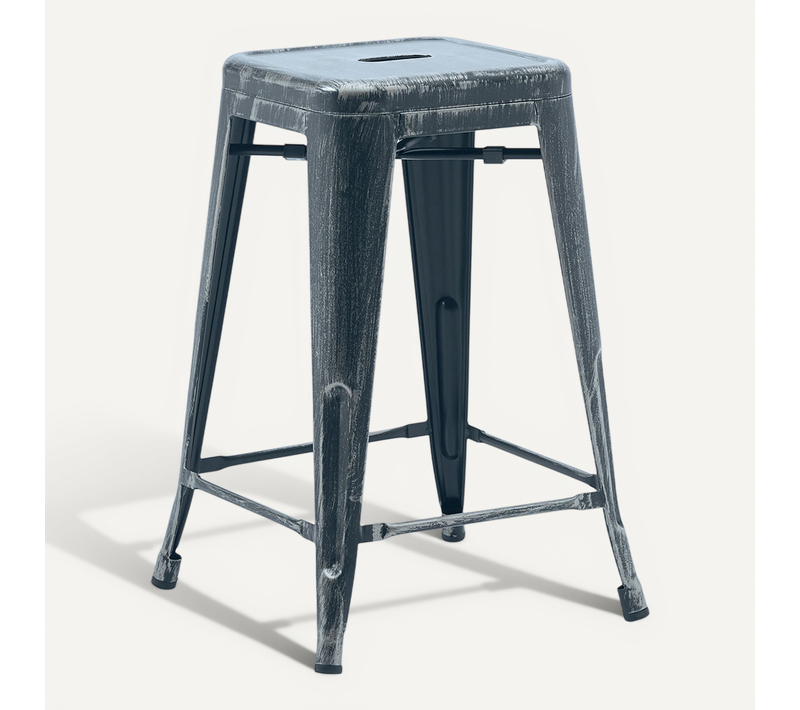 Tabouret De Bar - Design Industriel - 60cm - Nouvelle édition - Metalix Industriel
