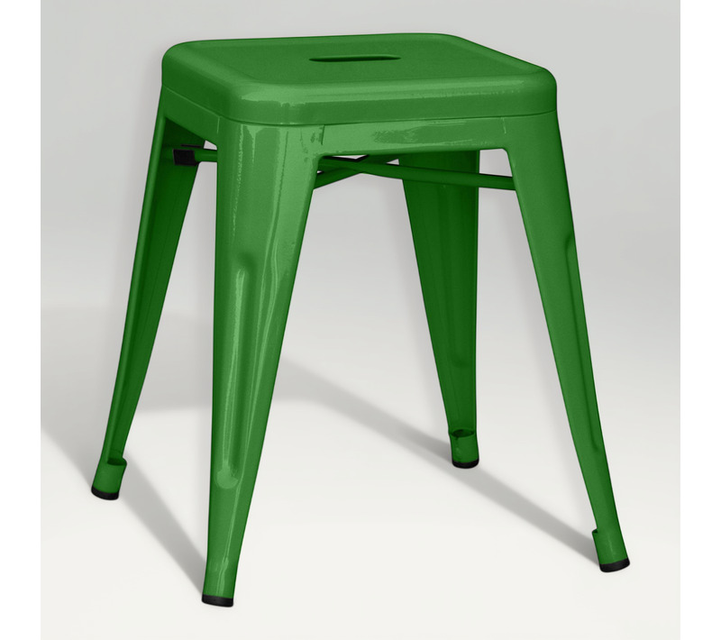 Tabouret Design Industriel - 45cm - Nouvelle Edition - Metalix Vert
